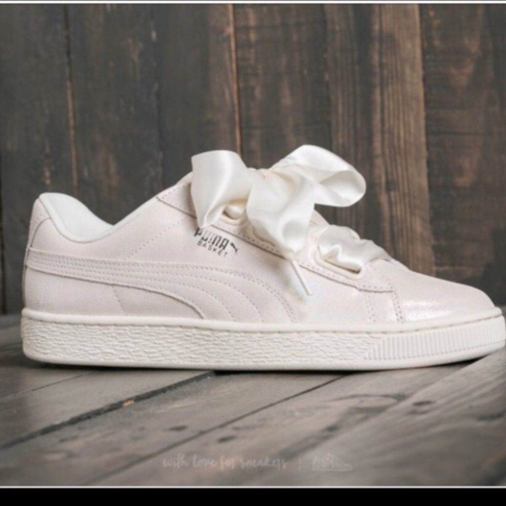 Puma White basket sneakers